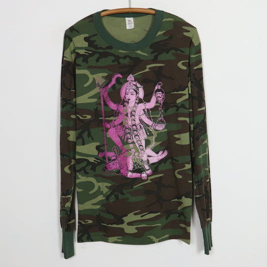 1980s Kali Hindu Goddess Camo Long Sleeve Shirt