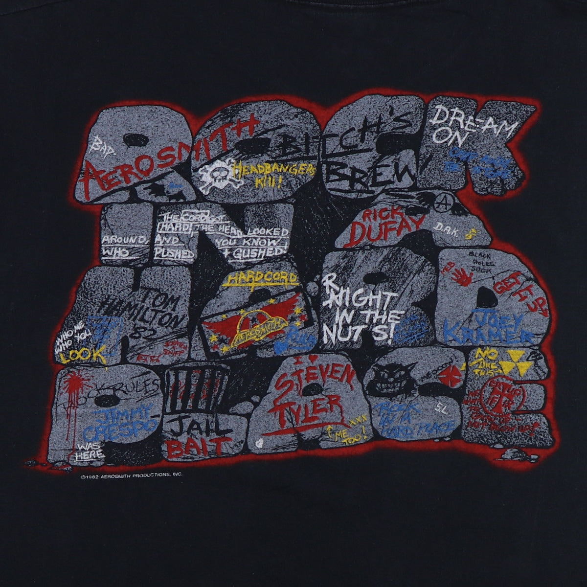 1982 Aerosmith Rock In A Hard Place Shirt | WyCo Vintage