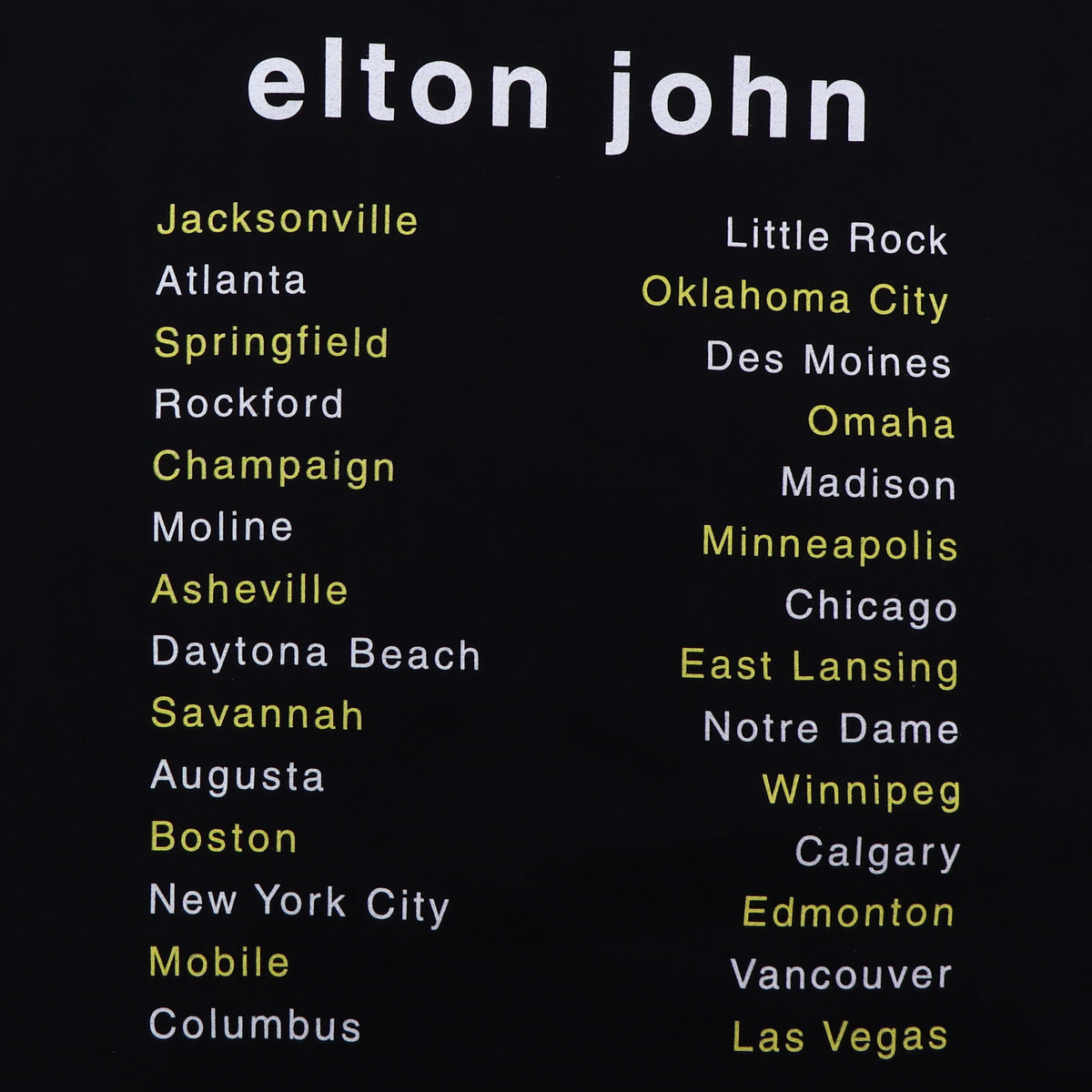1999 Elton John Tour Shirt