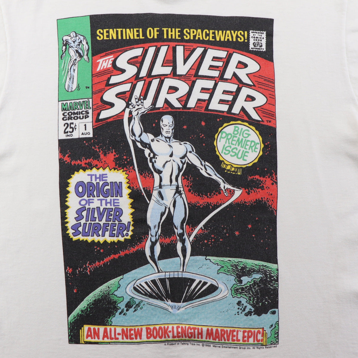 1988 Silver Surfer Marvel Comics Shirt | Authentic Vintage Tee 