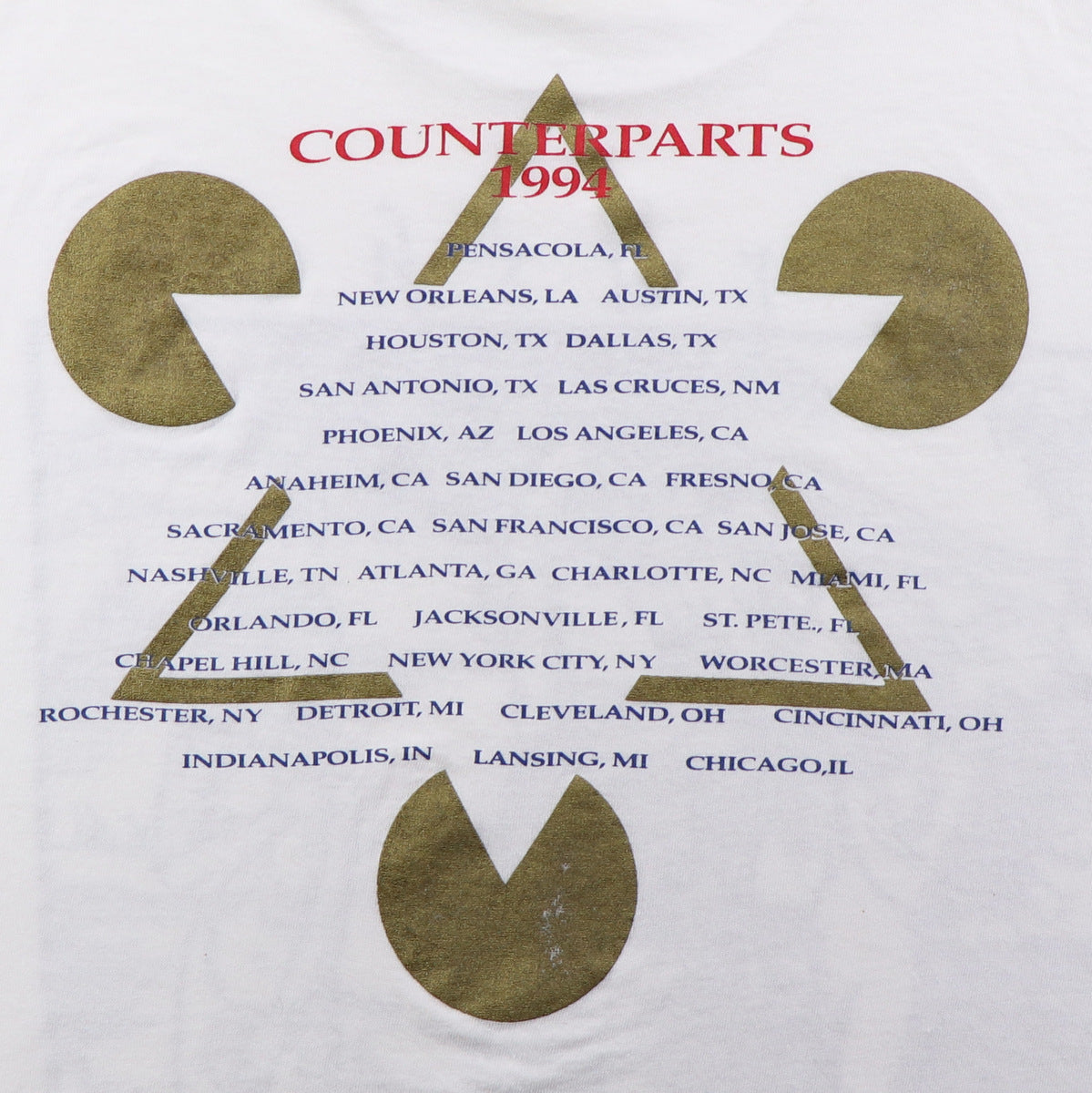 1994 Rush Counterparts Tour Shirt | Authentic Vintage Tee – WyCo