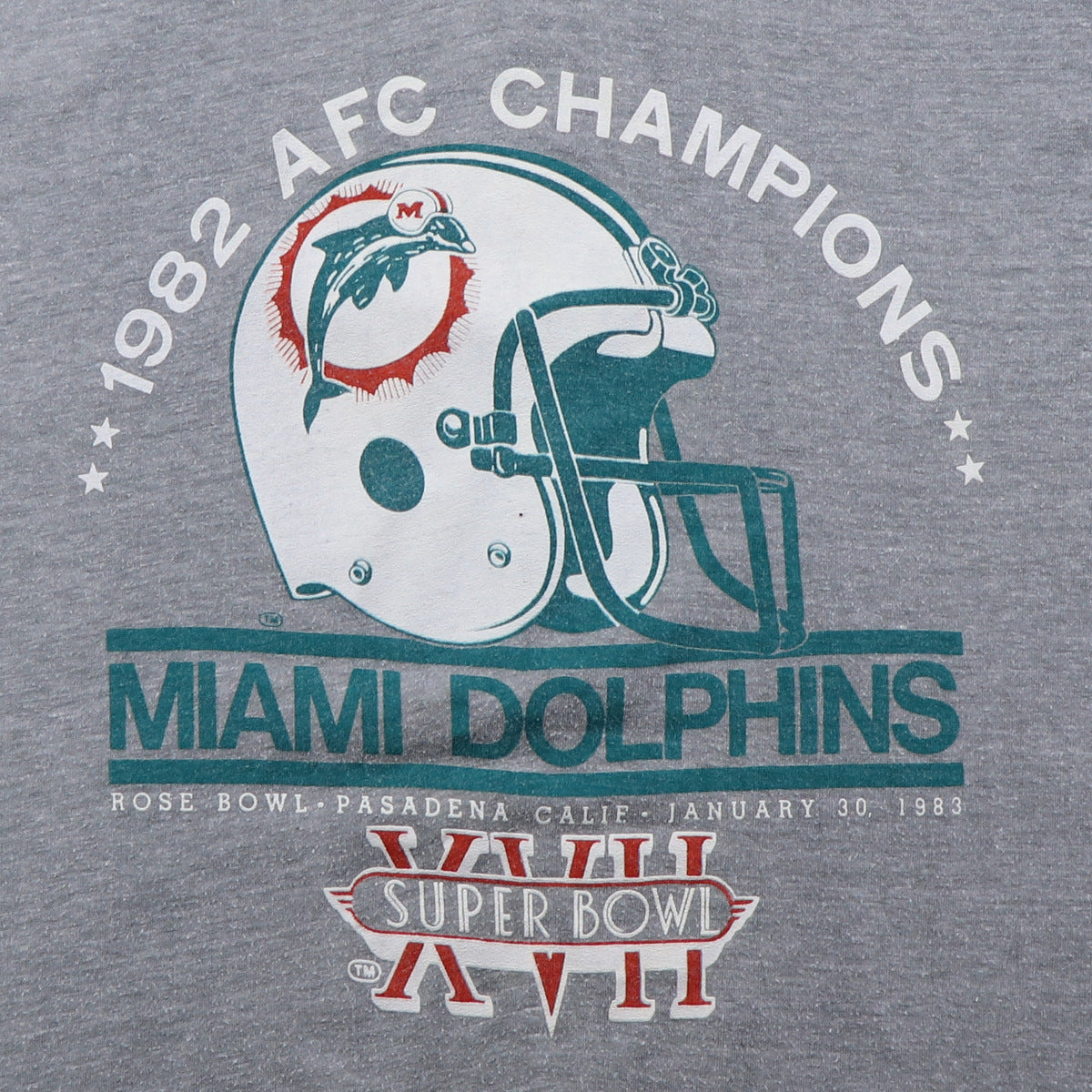 Chemise Vintage Super Bowl XVII 1983 Dolphins Vs Redskins - Taille M, Occasion Rare
