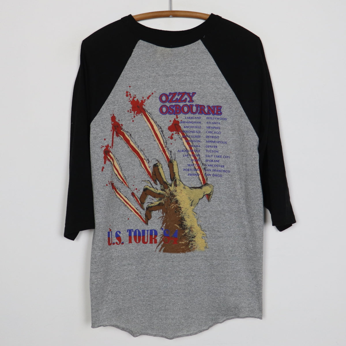 Original vintage 1983 Ozzy Osbourne Bark At The Moon Tour Jersey 