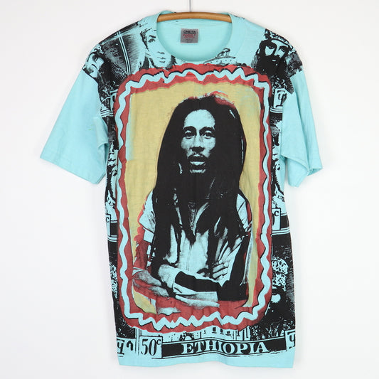 1990s Bob Marley Mike Roman All Over Print Shirt