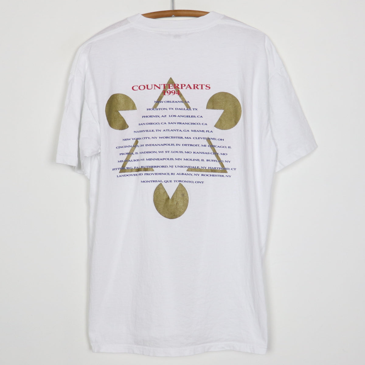 1994 Rush Counterparts Tour Shirt | Authentic Vintage Tee – WyCo
