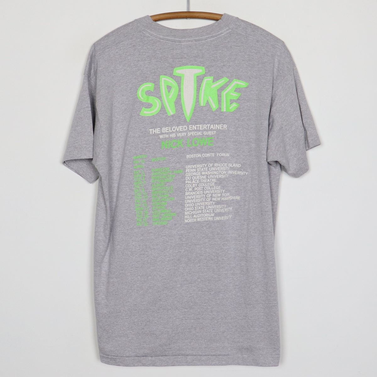 1989 Elvis Costello Spike Tour Shirt