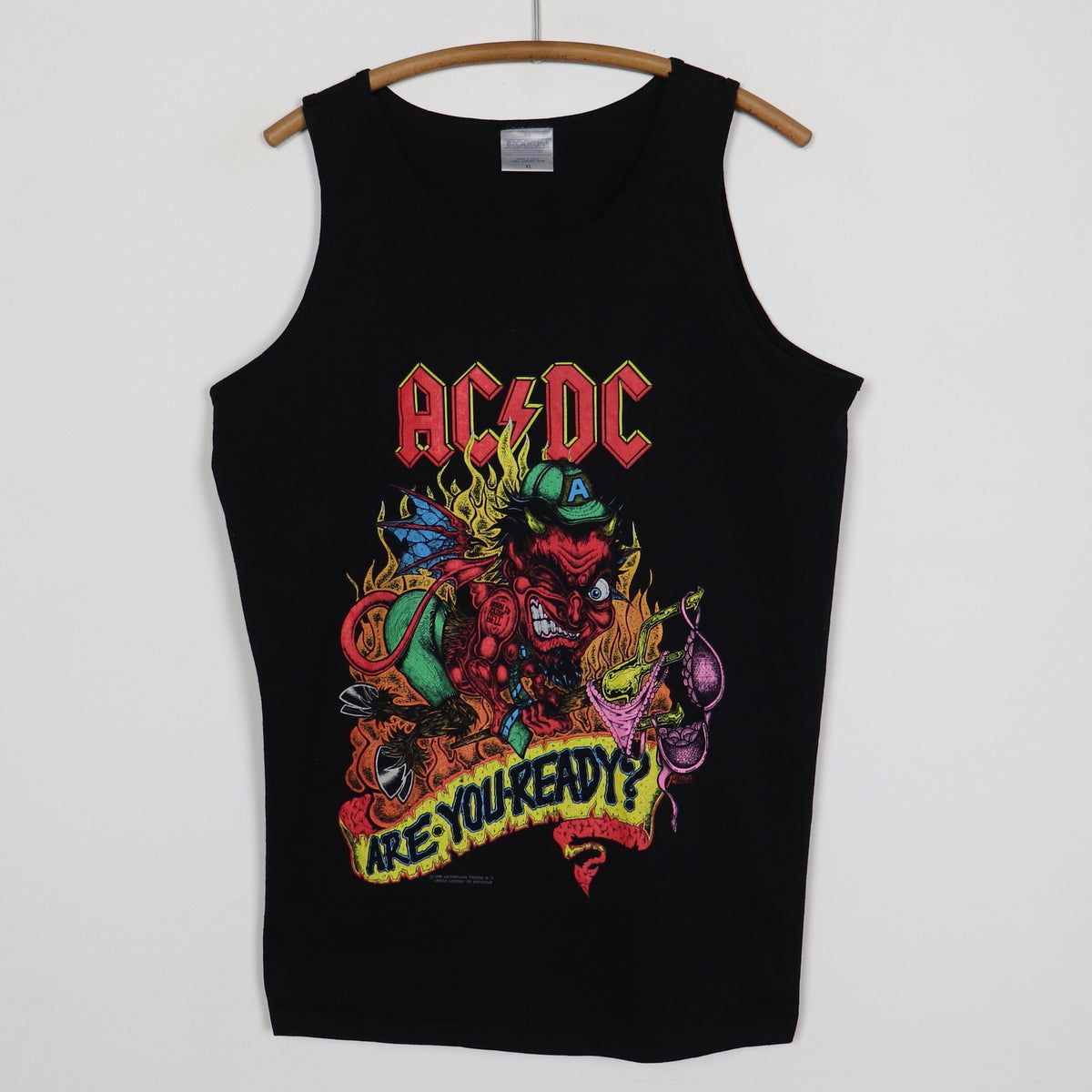 1990 ACDC Are you Ready Tank Top Shirt | Authentic Vintage Tee – WyCo ...