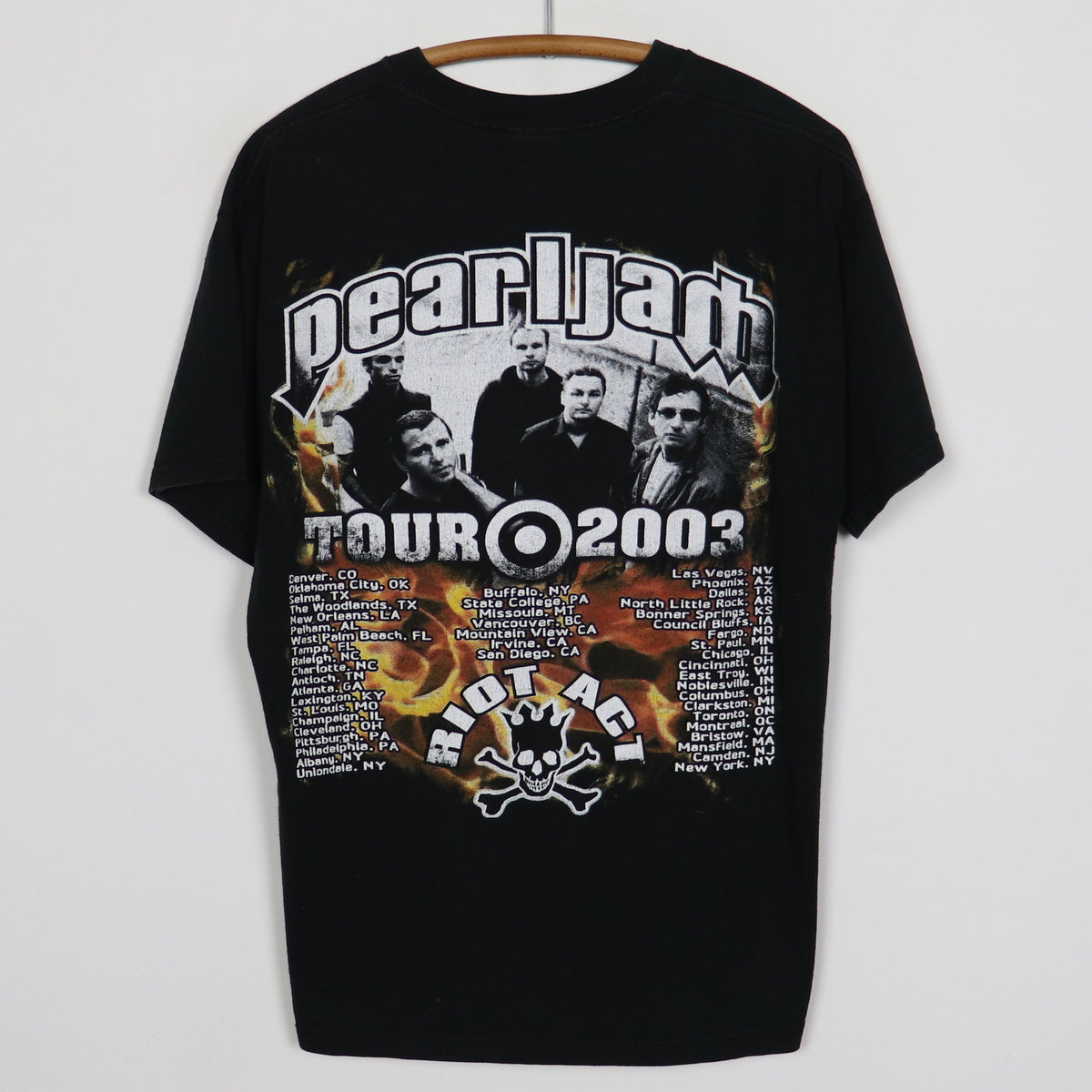 2003 Pearl Jam Riot Act Tour Shirt | Authentic Vintage Tee – WyCo 