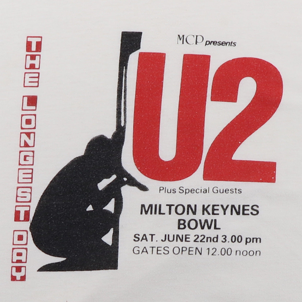1985 U2 The Longest Day Milton Keynes Concert Shirt – WyCo Vintage