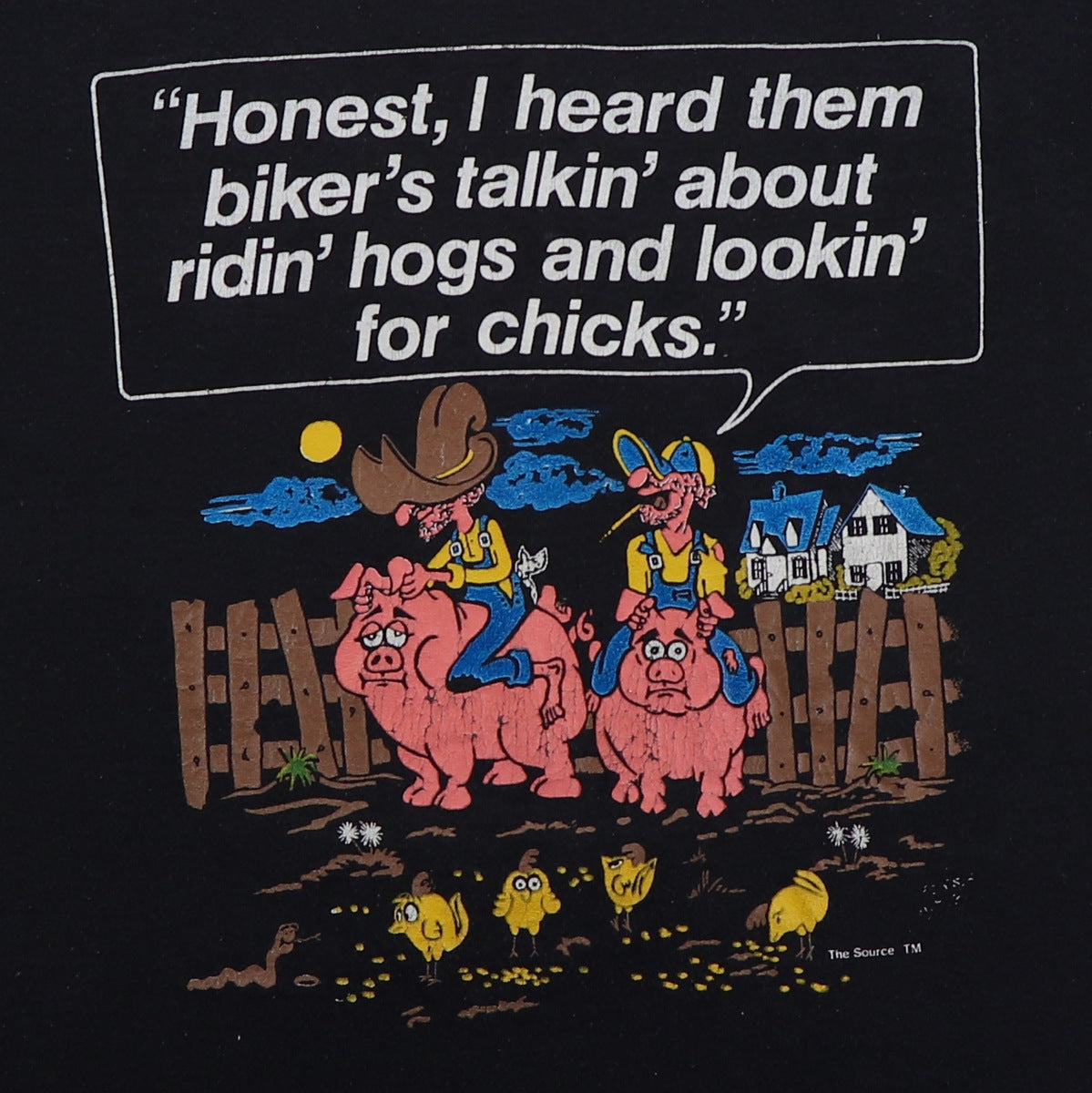 1980s Ridin Hogs Lookin For Chicks Motorcycle Shirt