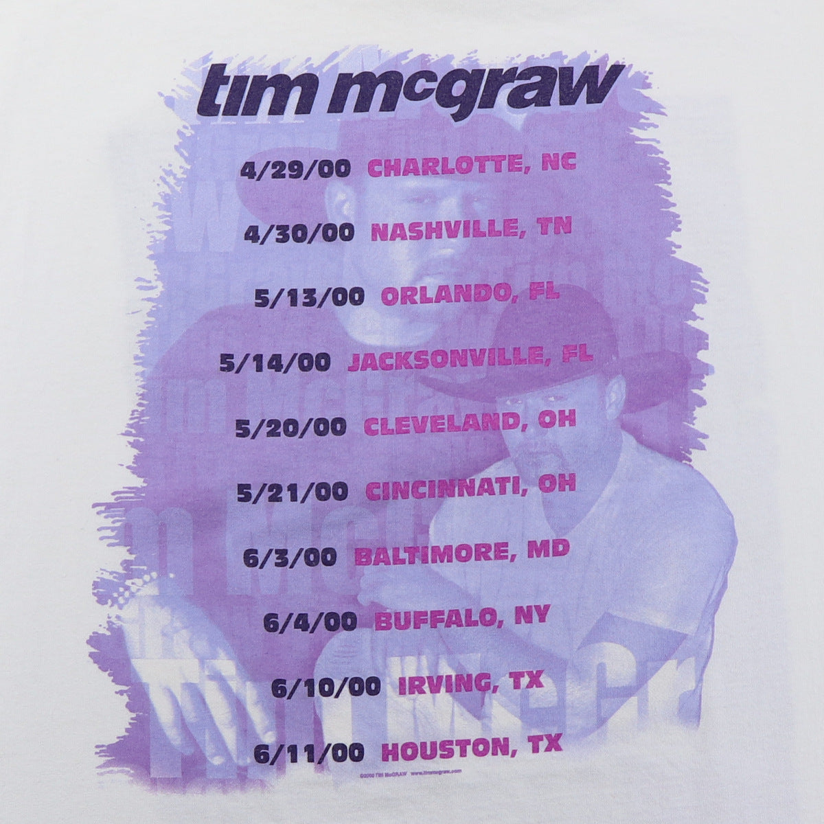 2000 Tim McGraw Tour Shirt