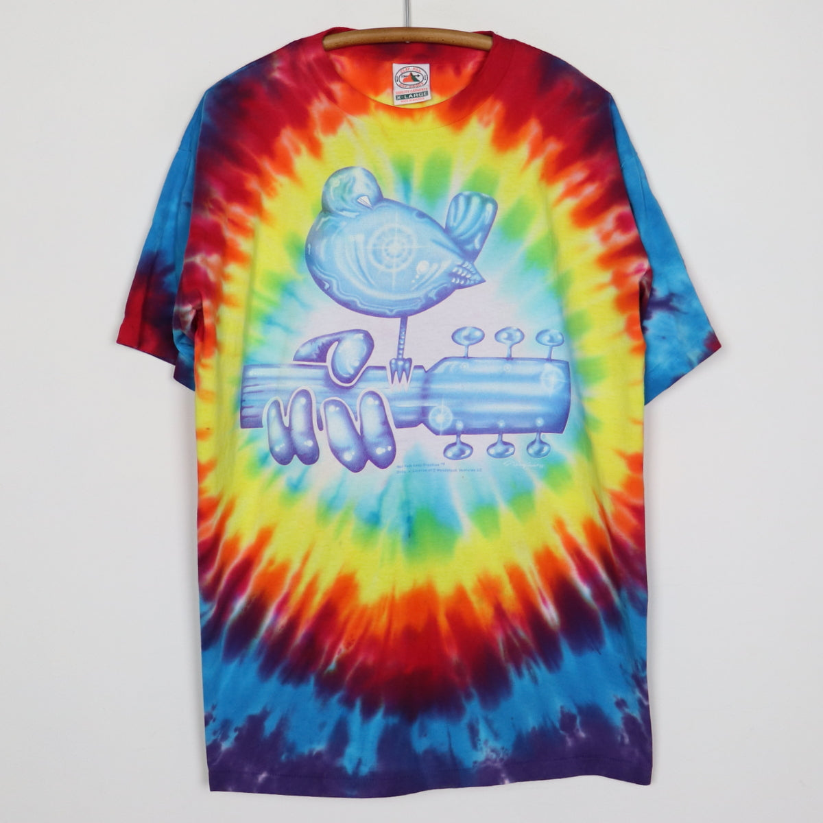 Tenture Murale Woodstock 1994 Tie Dye 40x45cm - Édition Originale Avec Papier