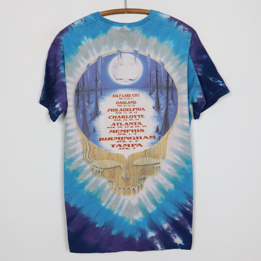 1995 Grateful Dead Zydeadco Tour Liquid Blue Tie Dye Shirt