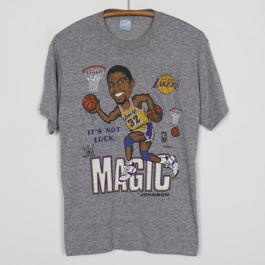 1988 Magic Johnson Not Luck It's Magic Los Angeles Lakers Shirt