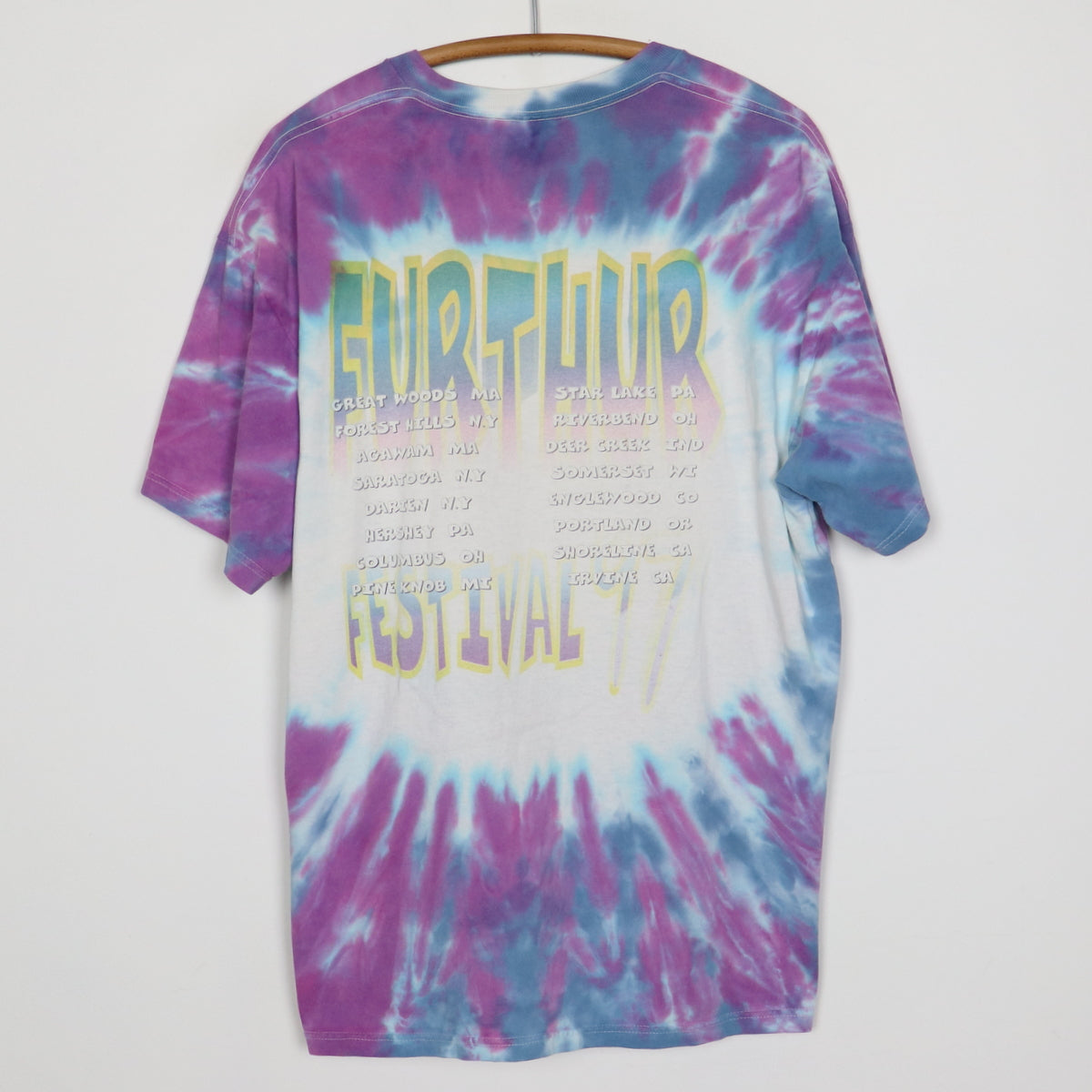 1997 Further Festival Jerry Garcia Tie Dye Tour Shirt – WyCo Vintage