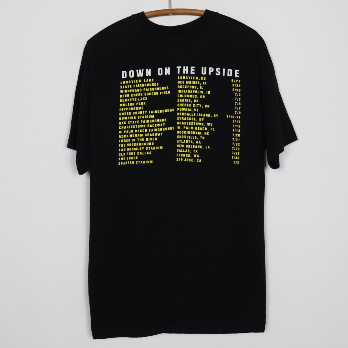 1996 Soundgarden Down On The Upside Tour Shirt | Authentic Vintage 