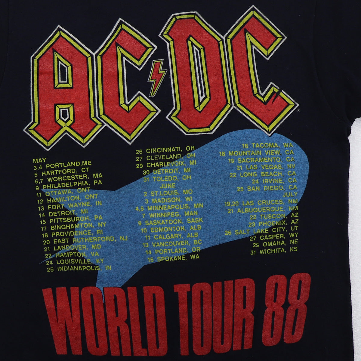 1988 ACDC Heat Seaker Tour Shirt | WyCo Vintage