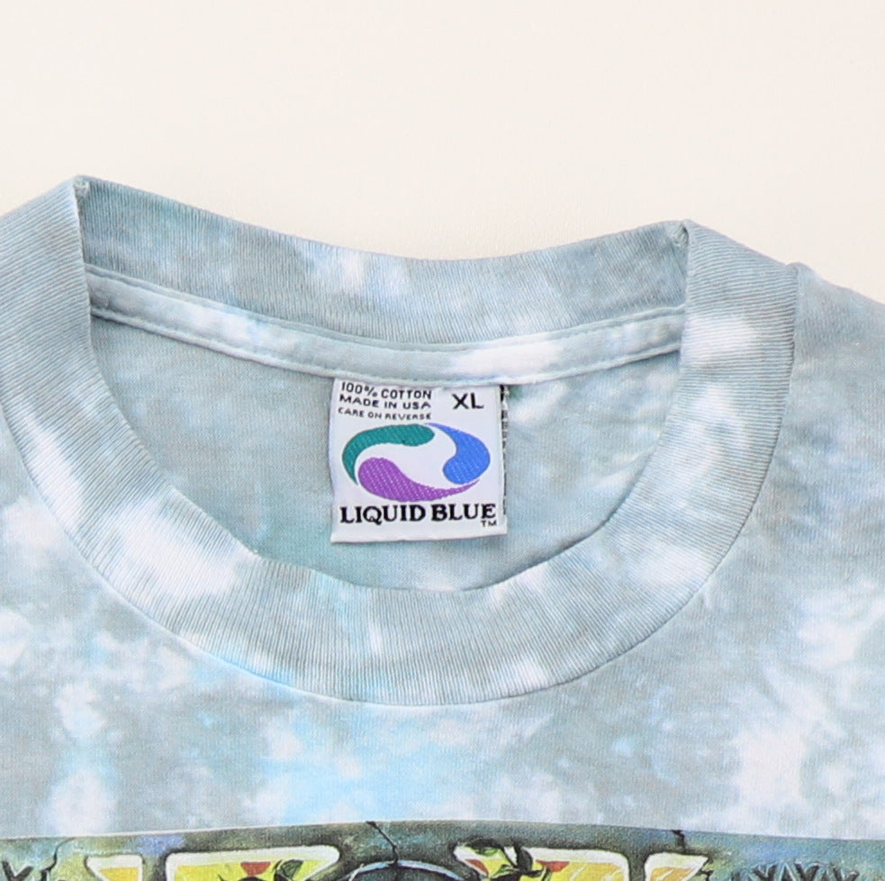 1995 Grateful Dead 30th Anniversary Tour Liquid Blue Tie Dye Shirt
