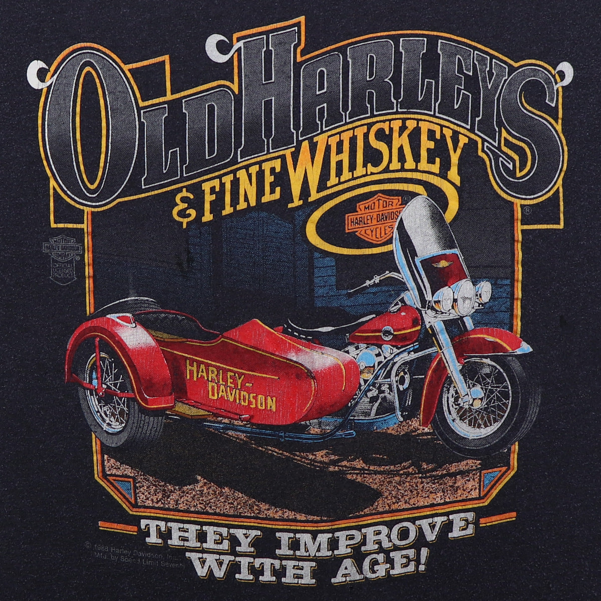 1988 Harley Davidson Old Harleys & Fine Whiskey Shirt | Authentic 