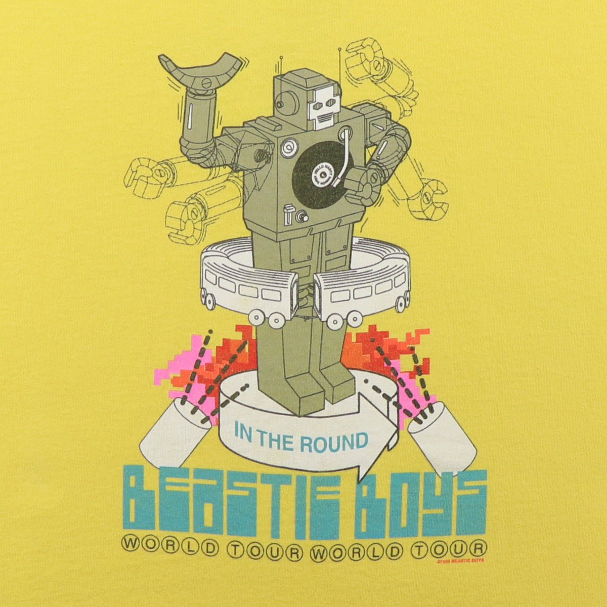 無料クーポン配布 アプリ Shirt Round The In Boys Beastie 1999 – Vintage WyCo ミュージシャン