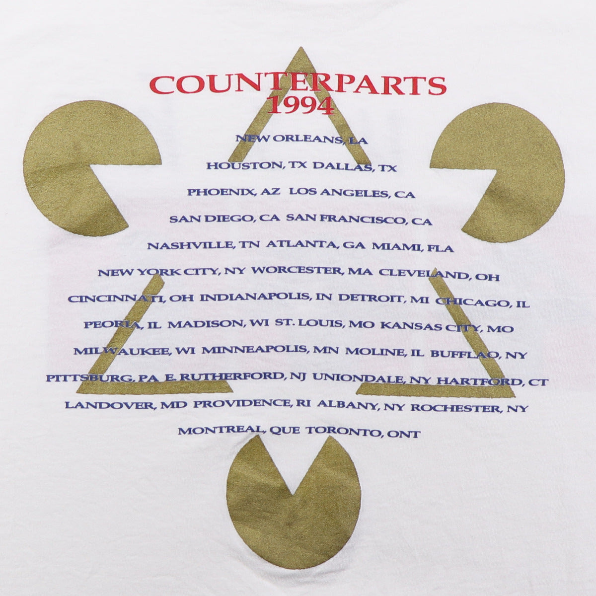 1994 Rush Counterparts Tour Shirt | Authentic Vintage Tee – WyCo