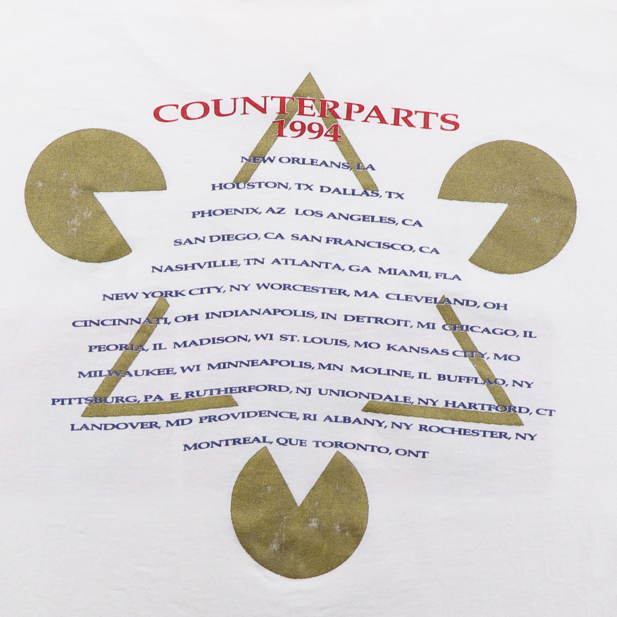 1994 Rush Counterparts Tour Shirt | Authentic Vintage Tee – WyCo