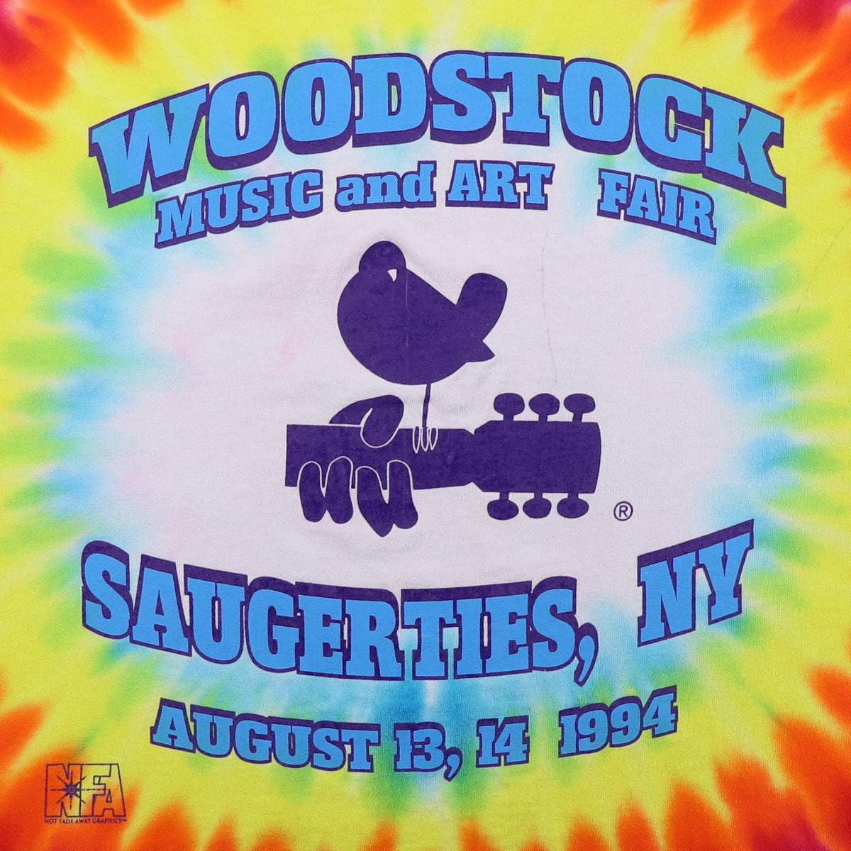 Vintage 1994 WOODSTOCK 94 T shirt SIZE XL 100% cotton music