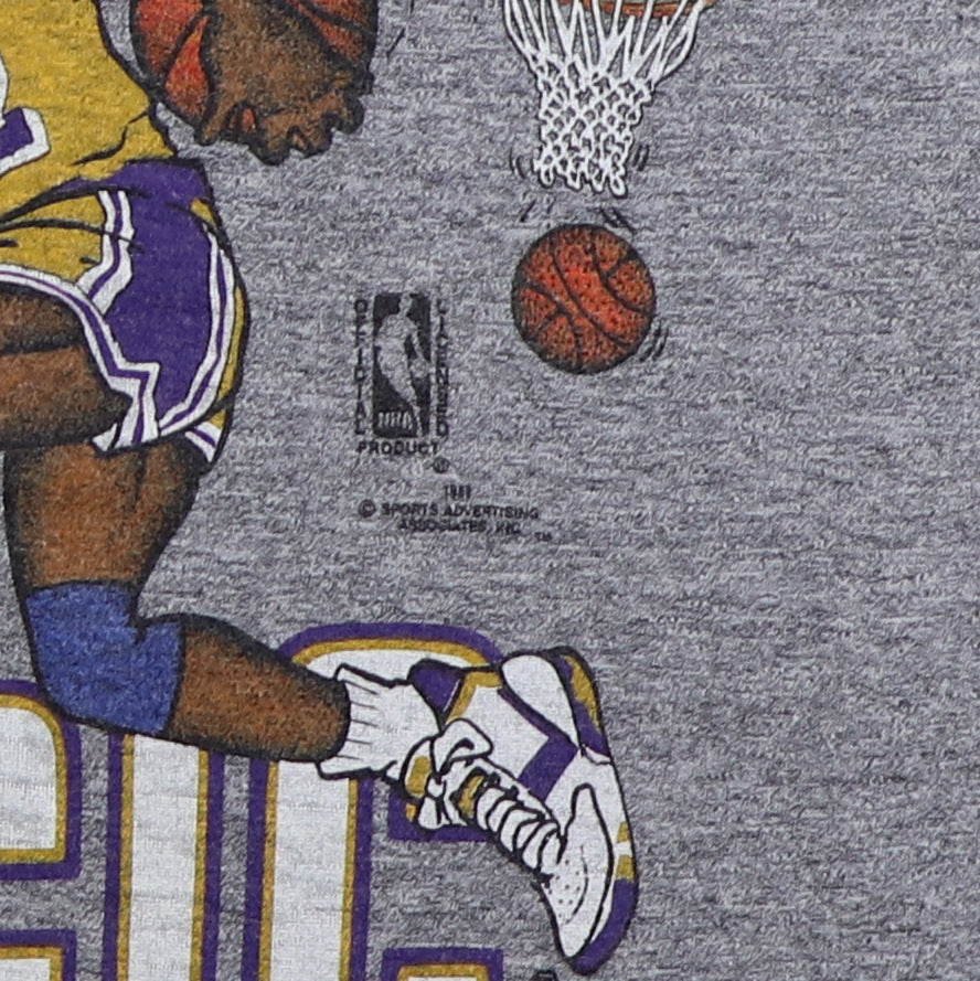 Wyco Vintage 1980s Magic Johnson Los Angeles Lakers NBA Shirt