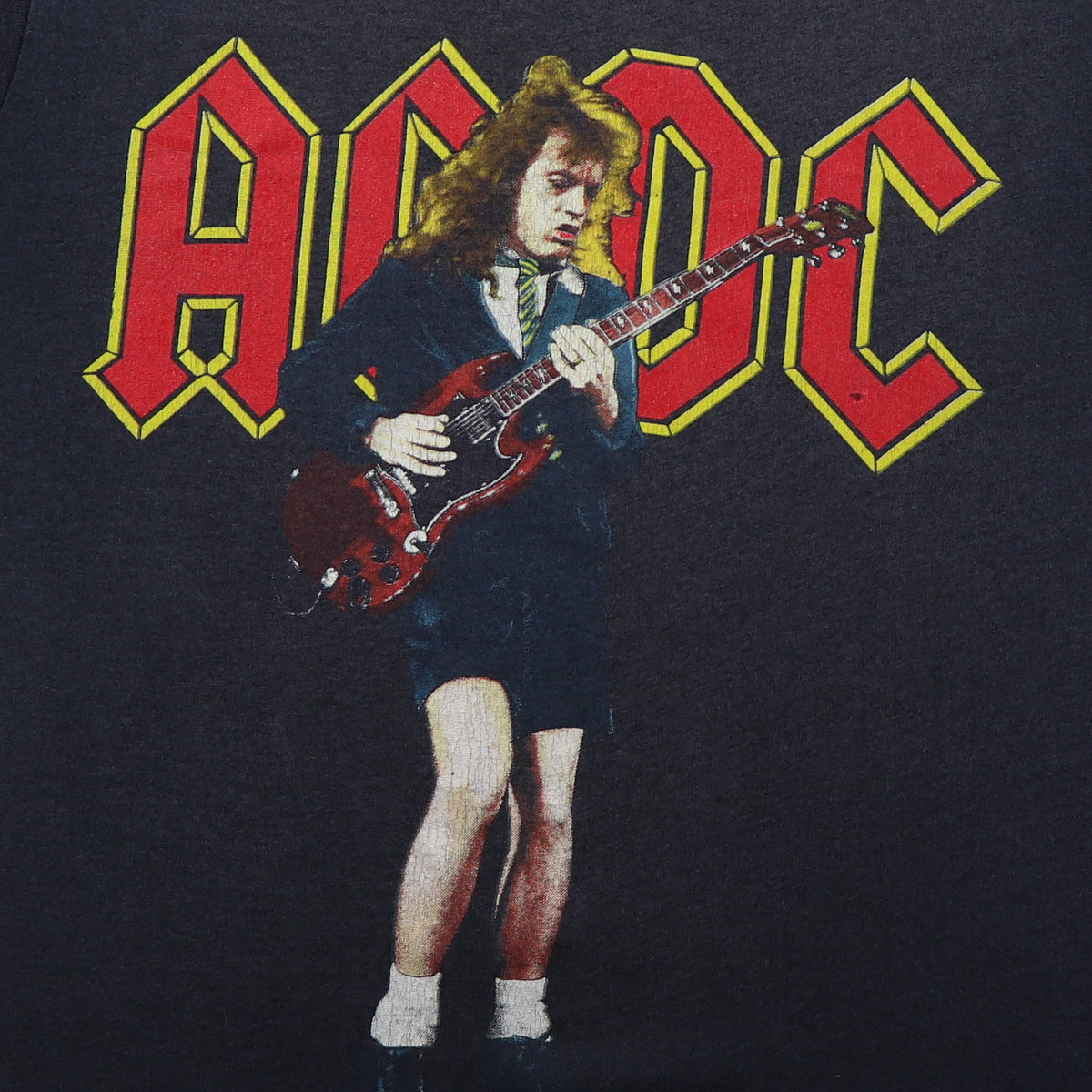1988 ACDC Angus Young Blow Up Your Video World Tour Shirt | WyCo 