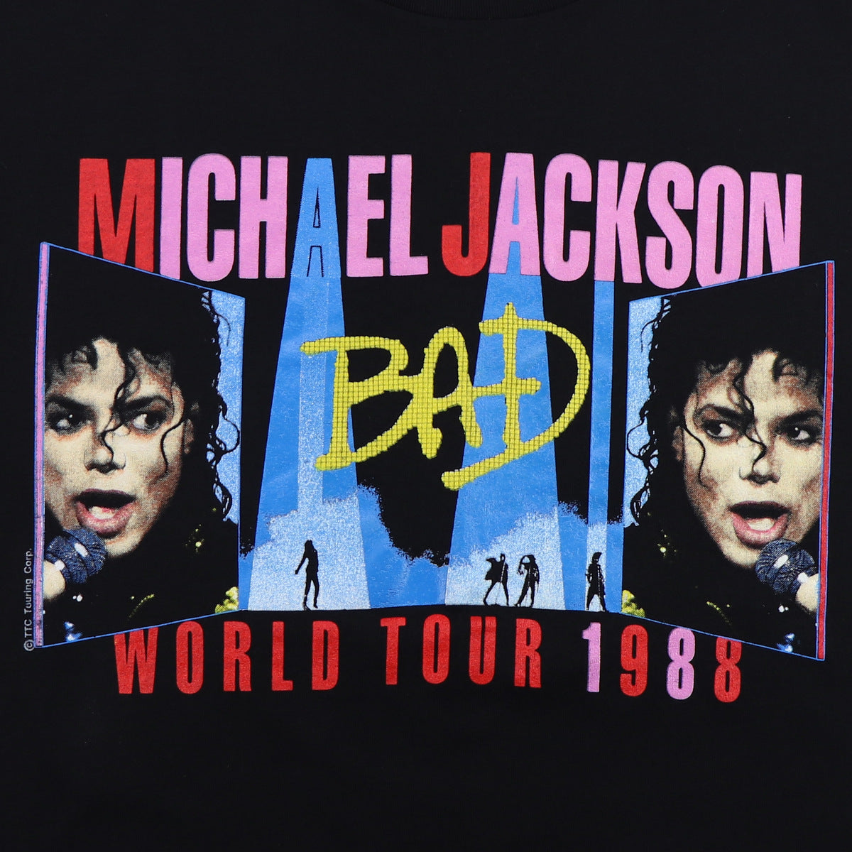 Vintage Michael Jackson 1988 Bad World Tour T-Shirt Black