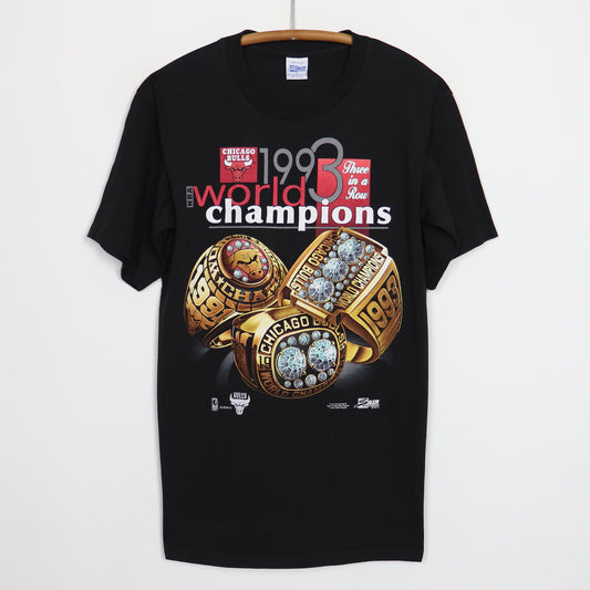 1993 Chicago Bulls Three In A Row World Champions Shirt