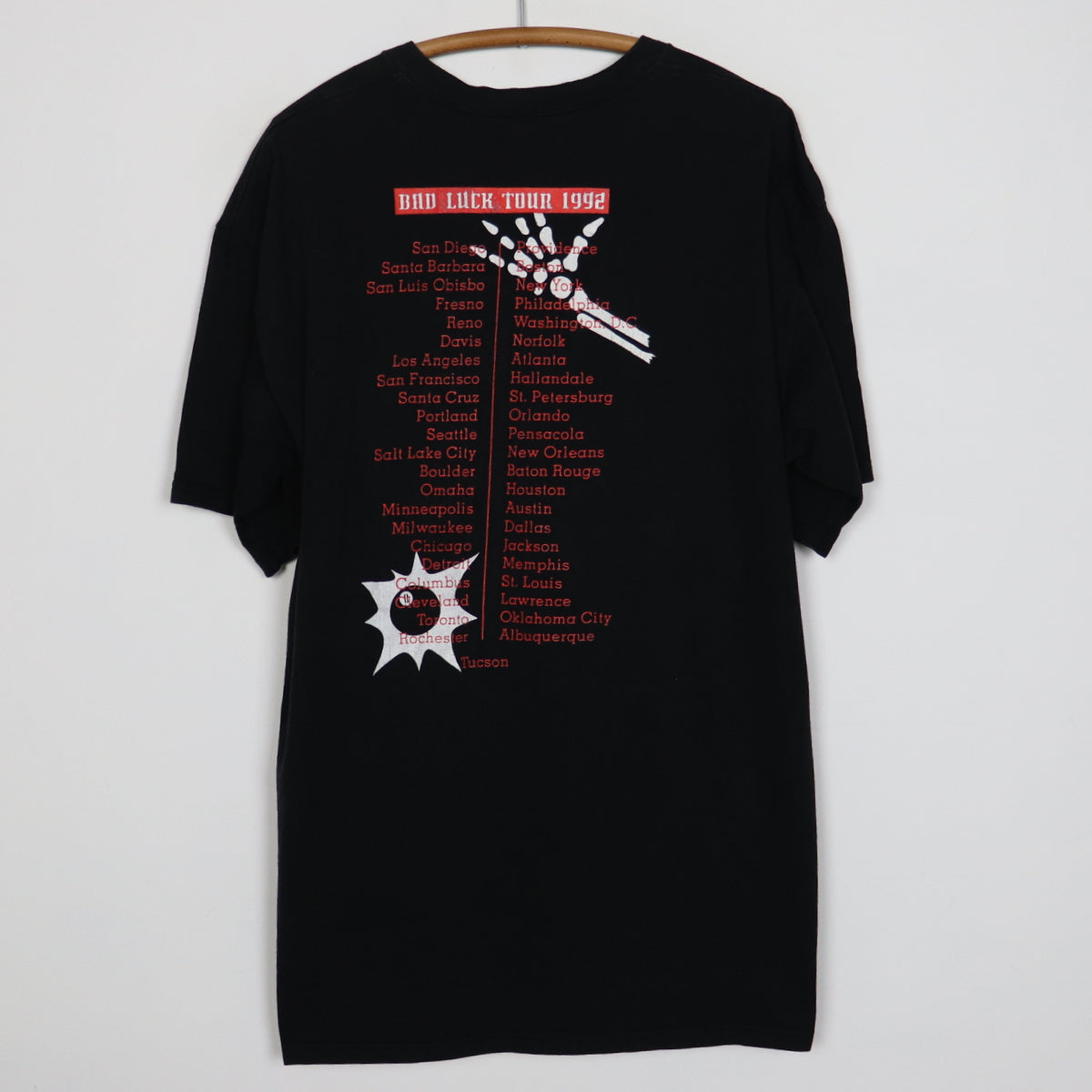 1992 Social Distortion Bad Luck Tour shirt – WyCo Vintage