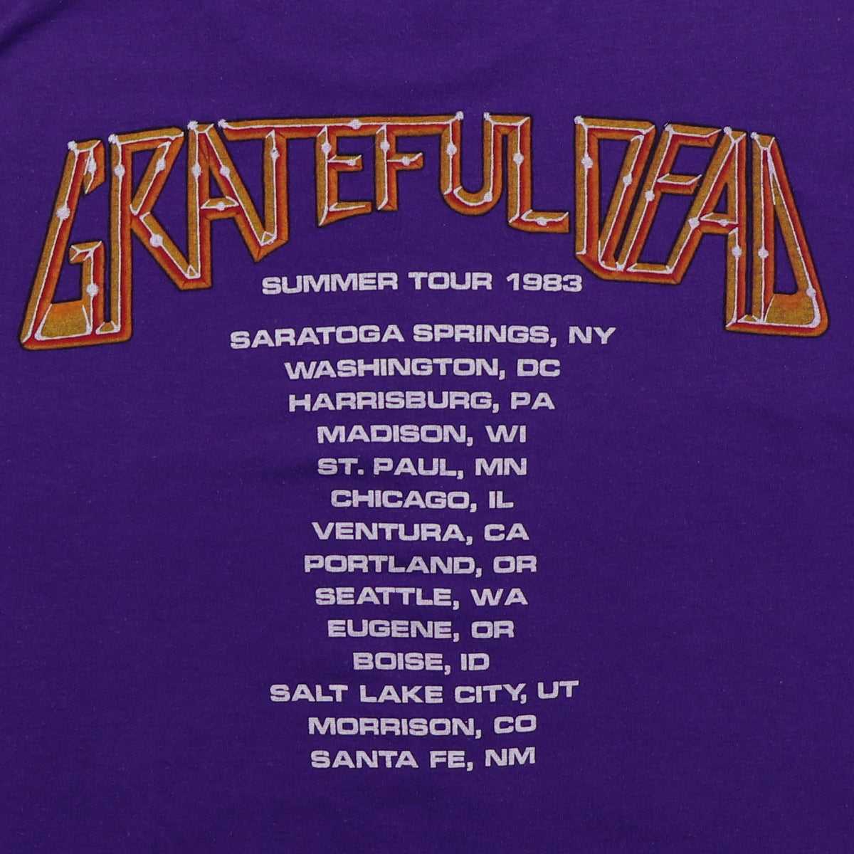 Original vintage 1983 Grateful Dead Summer Tour Shirt | WyCo Vintage