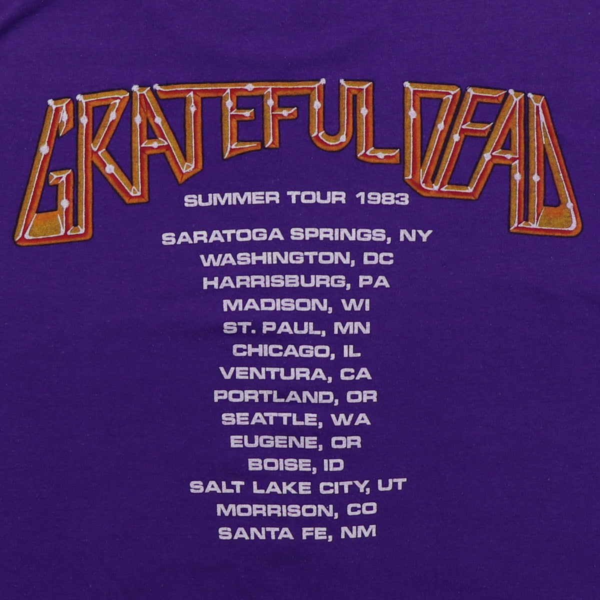 1983 Grateful Dead Summer Tour Shirt
