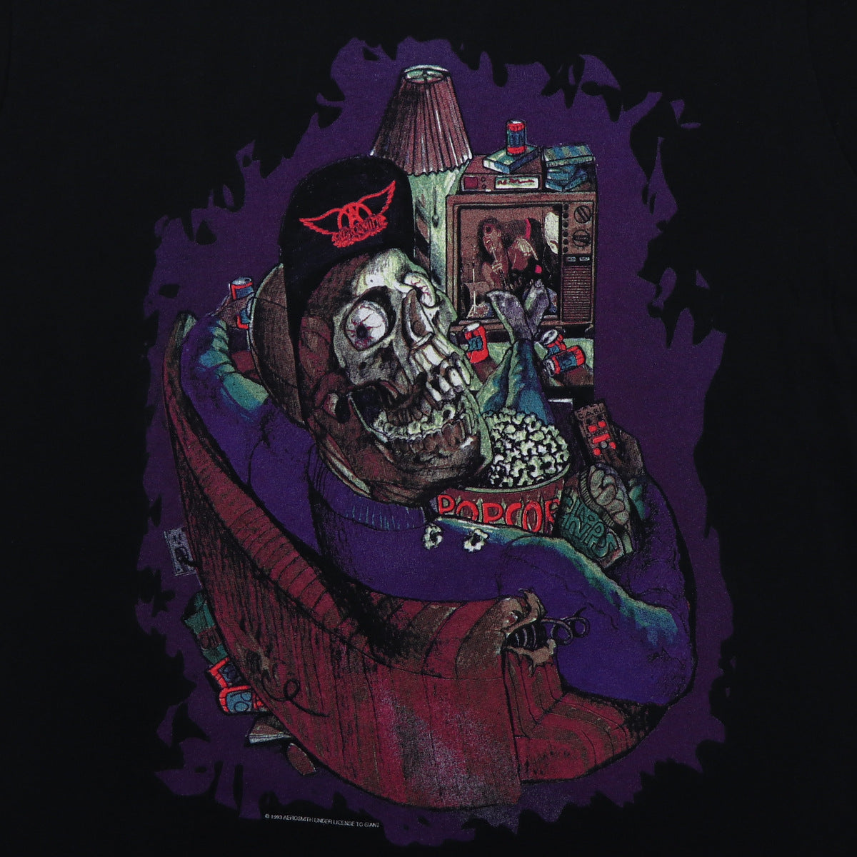 Aerosmith スカルデザイン Tシャツ ビンテージ　フェード 1993 Aerosmith Get A Grip Tour Shirt | Authentic Vintage Tee