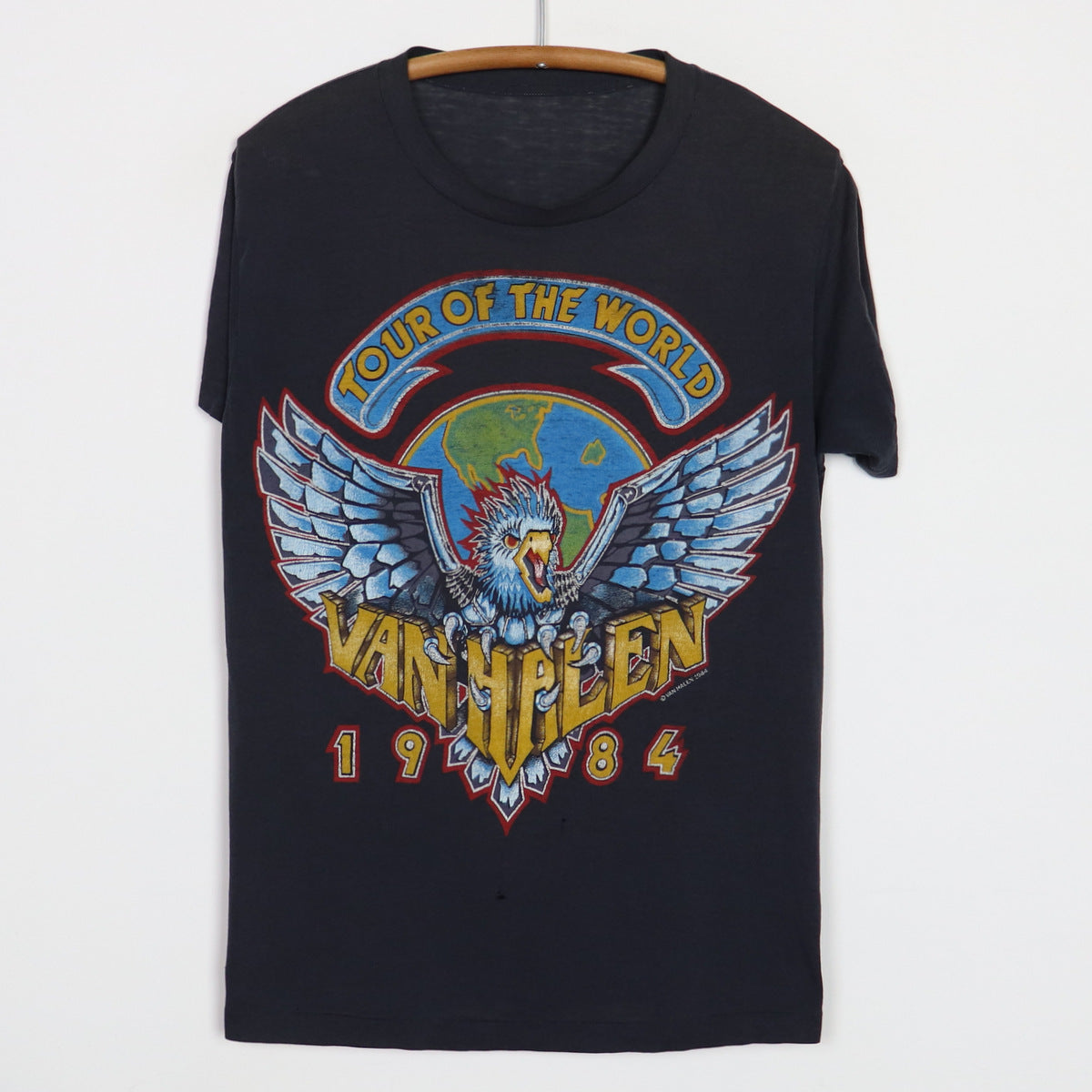 Vintage 80's Deadstock Van Halen Tour Of The World T-shirt main image 1
