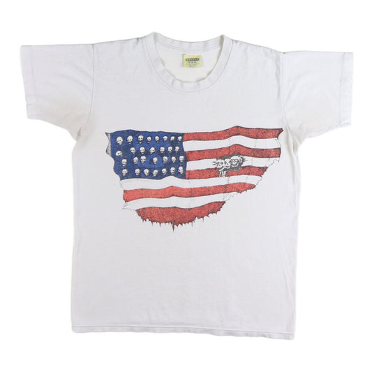 1980s American Flag Skulls Shirt