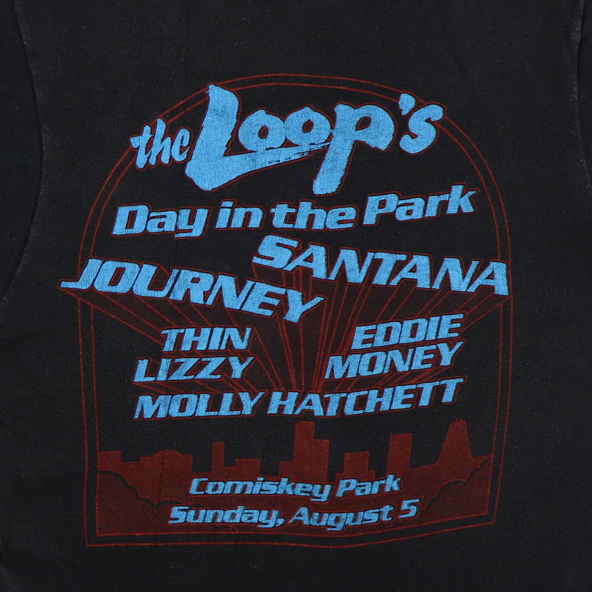 1979 The Loop's Day In The Park Thin Lizzy Concert Shirt