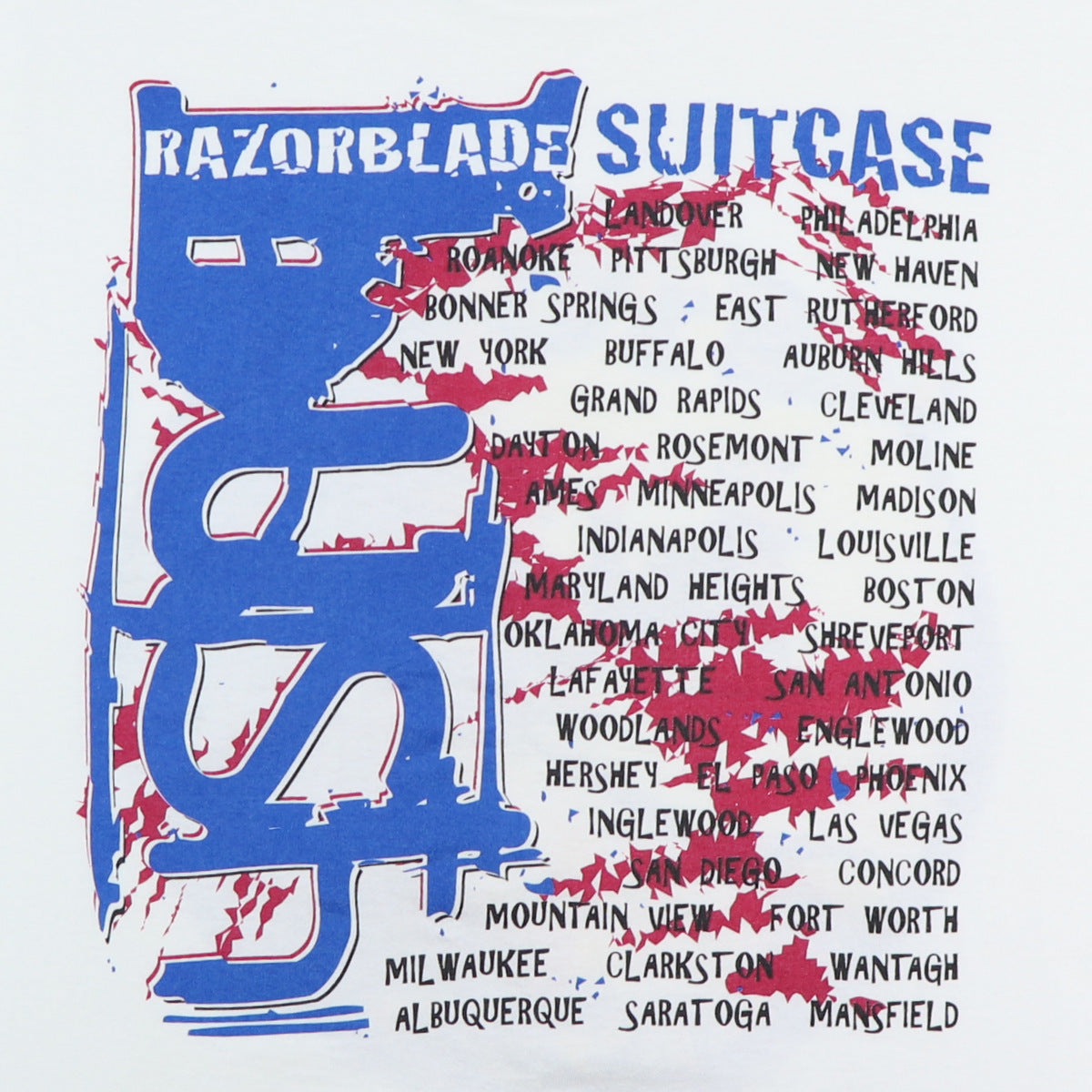 1997 Bush Razorblade Suitcase Tour Shirt | Authentic Vintage Tee