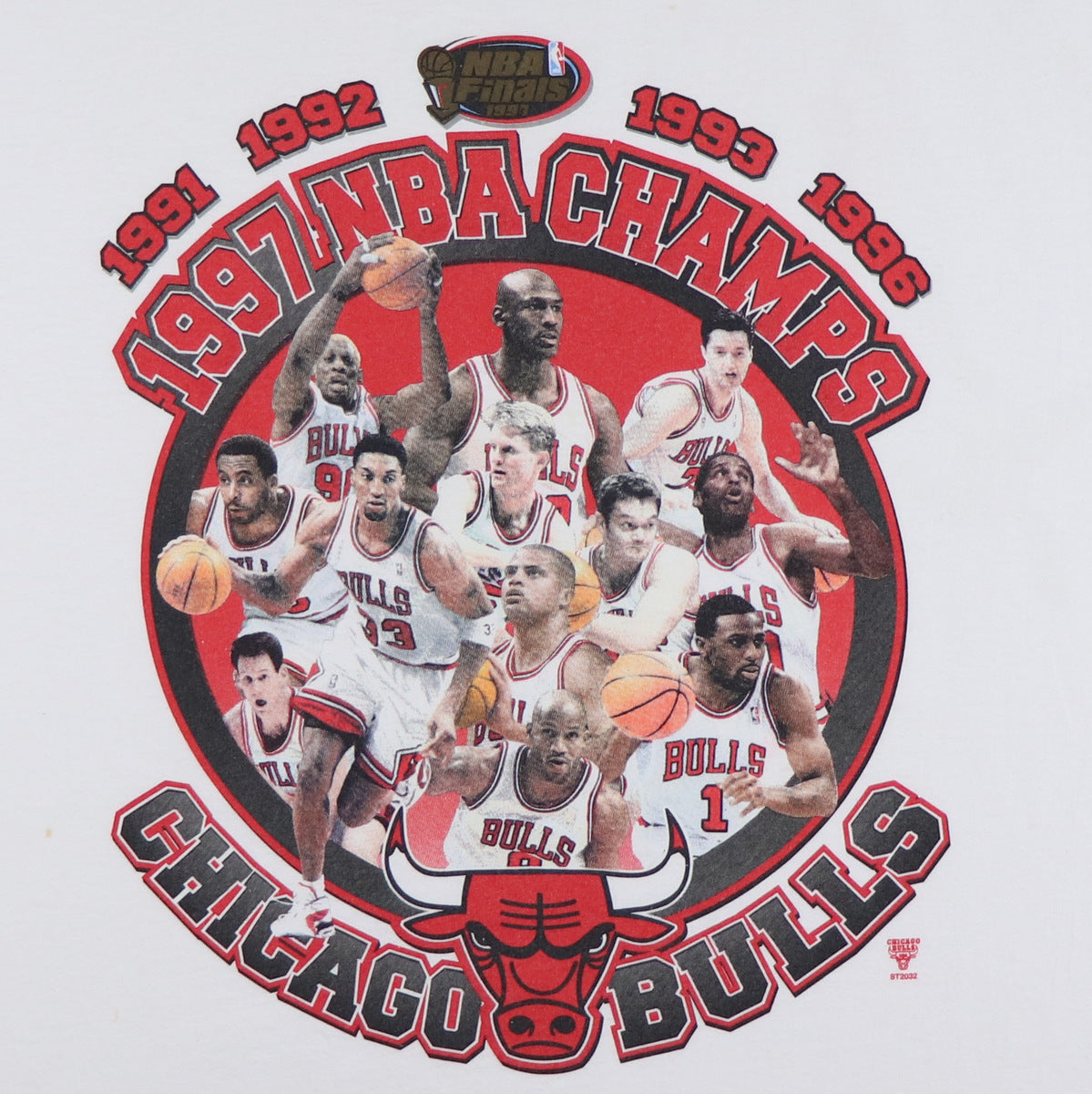 90s Chicago Bulls 1996 NBA Finals Champion t-shirt Large - The