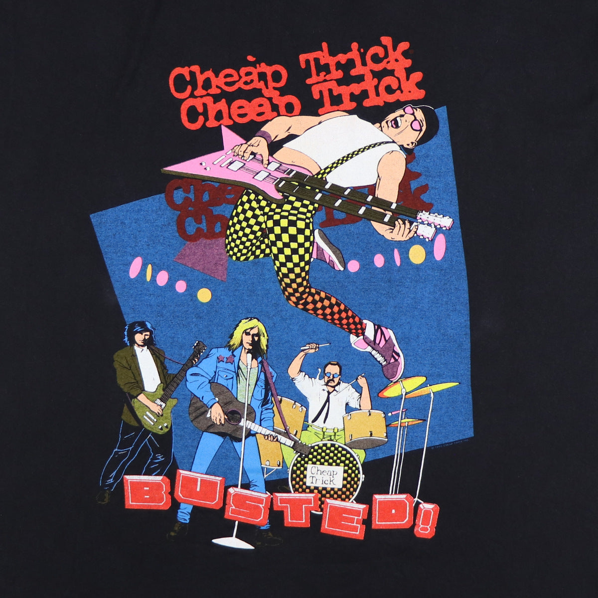 1990 Cheap Trick Busted Tour Shirt | Authentic Vintage Tee – WyCo