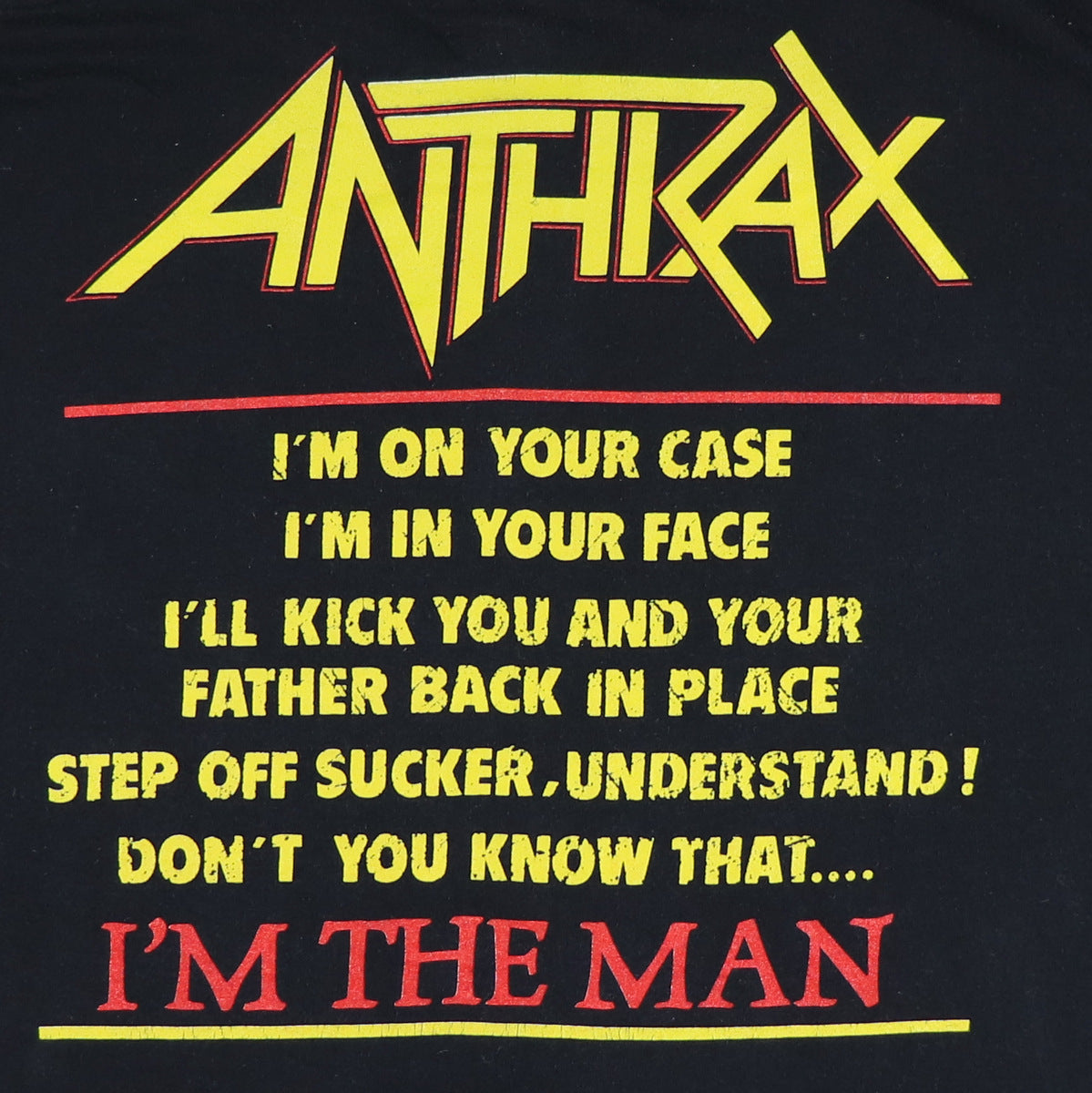 ANTHRAX バンドTシャツ I'm the Man ANTHRAX (アンスラックス) I'M THE MAN Tシャツ
