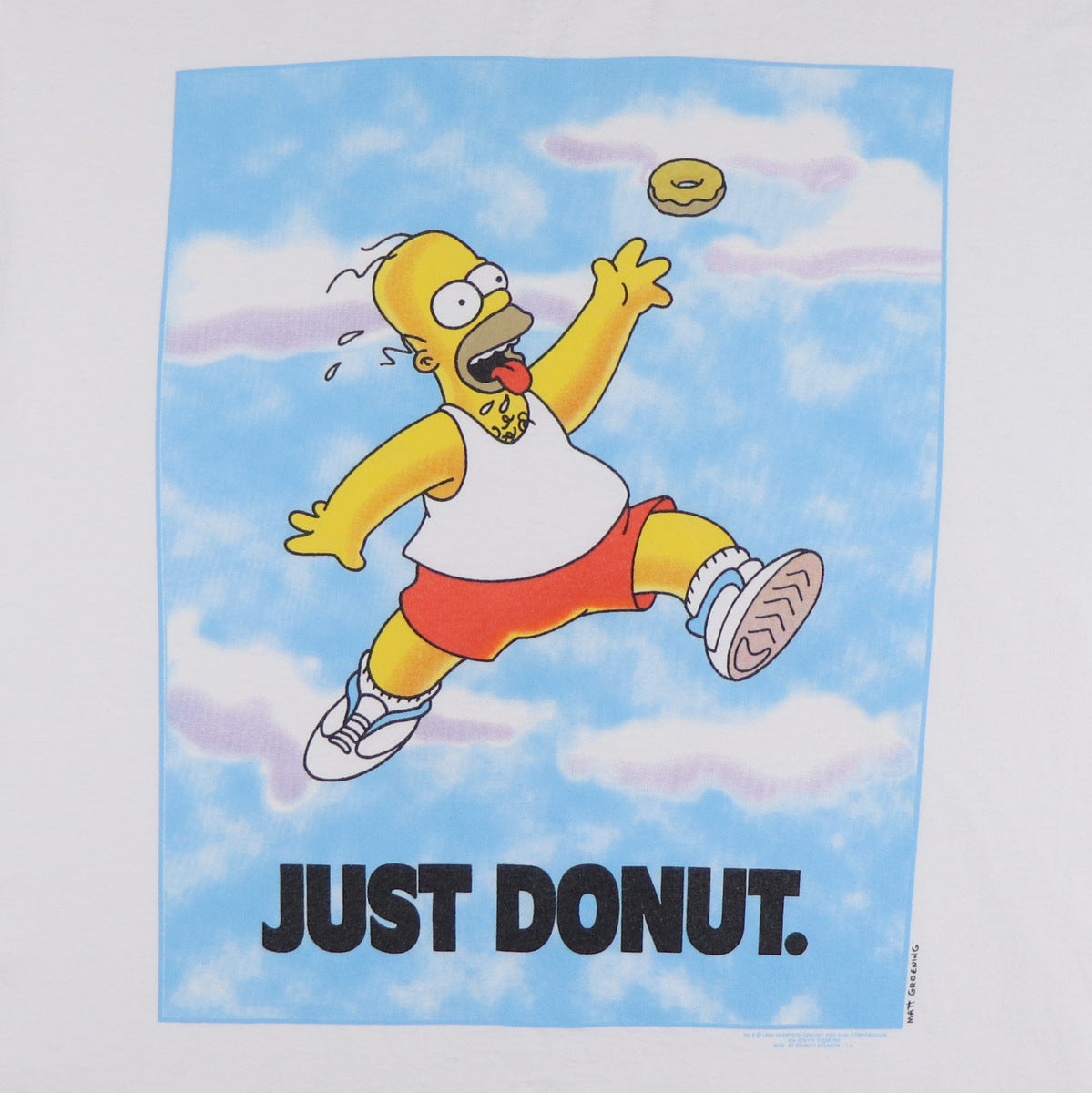 1996 The Simpsons Homer Simpson Just Donut Shirt | Authentic