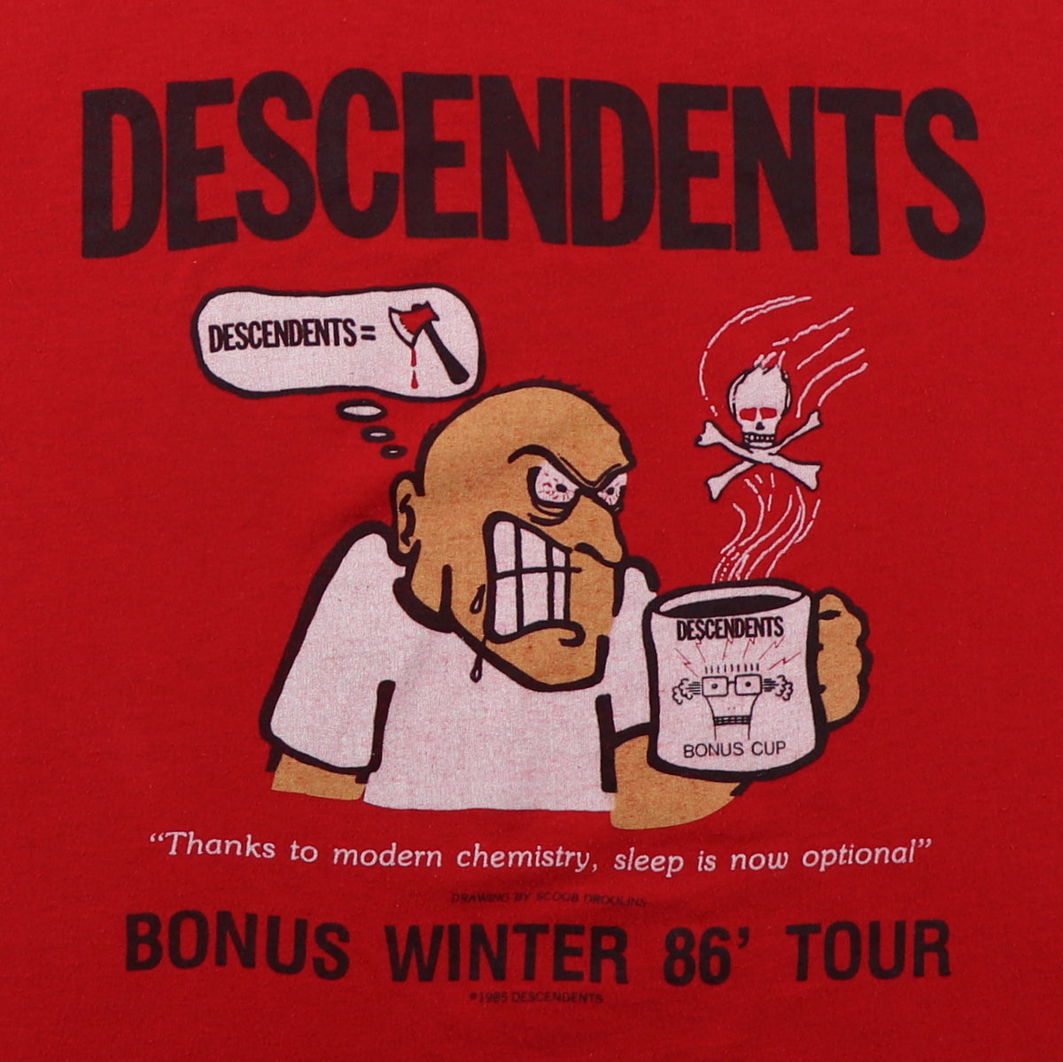 1986 Descendents Bonus Winter Tour Shirt
