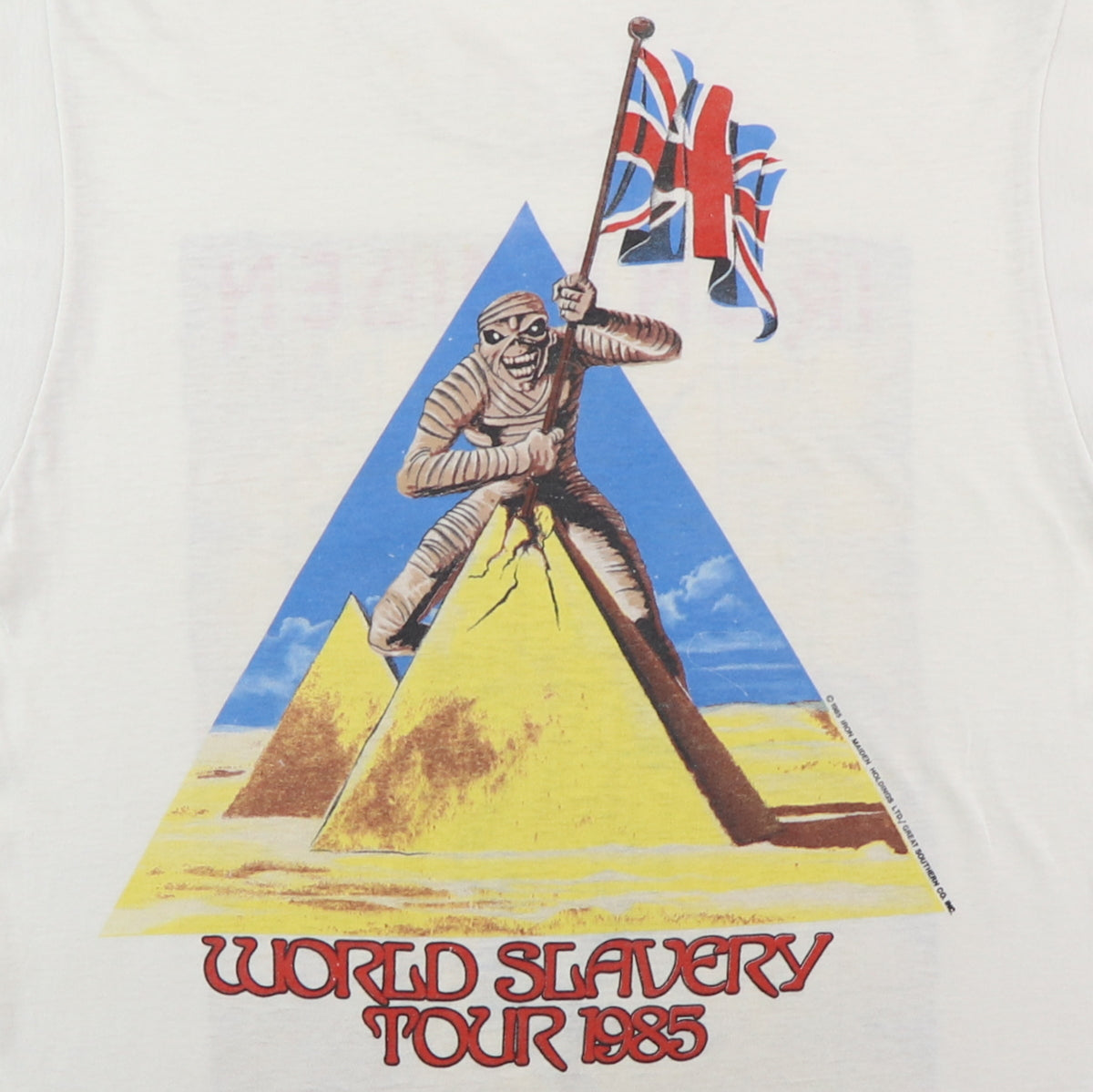 1985 Iron Maiden World Slavery Tour Sleeveless Shirt | WyCo Vintage