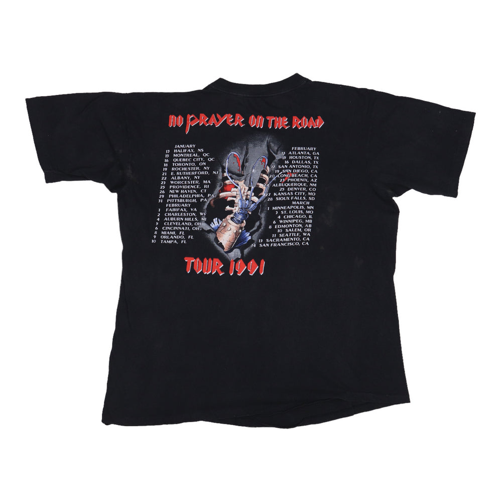 1991 Iron Maiden No Prayer On The Road Tour Shirt | Authentic 