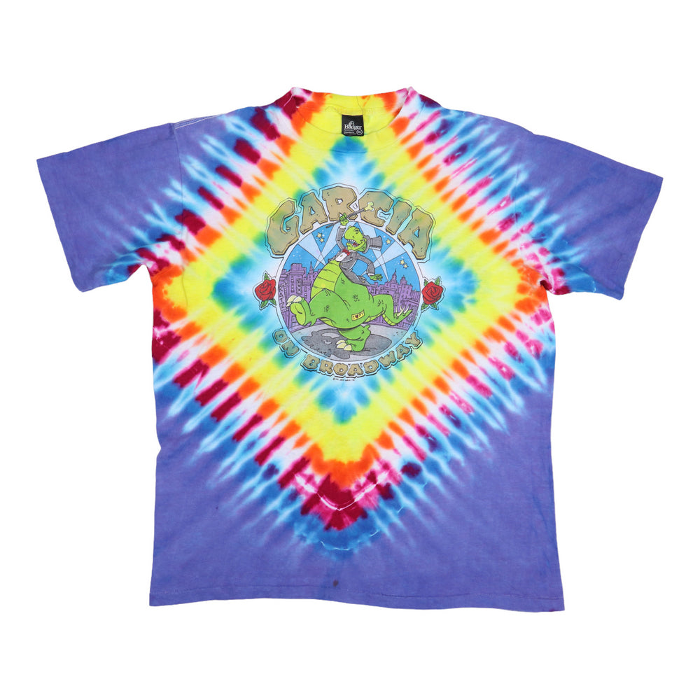 1987 Jerry Garcia On Broadway Concert Tie Dye Shirt