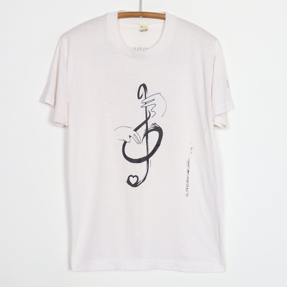 1990 Heart Treble Clef Mark Luebbe Benefit Shirt