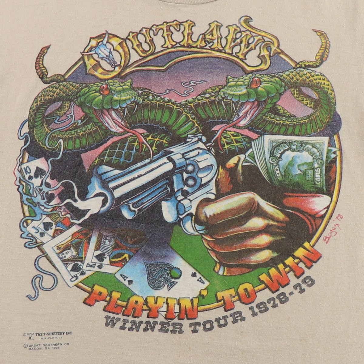 1978 Outlaws Playin to Win Winner Tour Shirt
