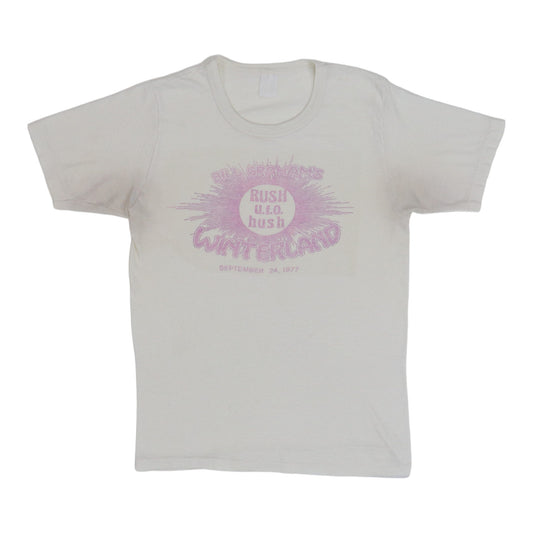 1977 Bill Graham Winterland Rush UFO Hush Concert Shirt